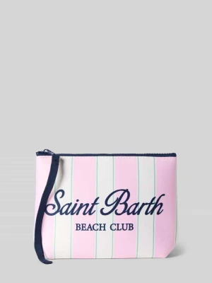 Kosmetyczka z nadrukiem z logo i nadruk z napisem model 'ALINE' MC2 Saint Barth Różowy