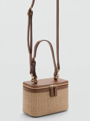 Kosmetyczka z naturalnego włókna z suwakiem beżowy - Kobieta - Rozmiar uniwersalny - MANGO