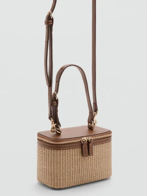 Kosmetyczka z naturalnego włókna z suwakiem beżowy - Kobieta - Rozmiar uniwersalny - MANGO