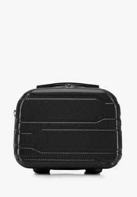 Kosmetyczka z polikarbonu tłoczona czarna Wittchen