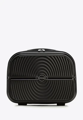 Kosmetyczka z polipropylenu w okręgi czarna Wittchen