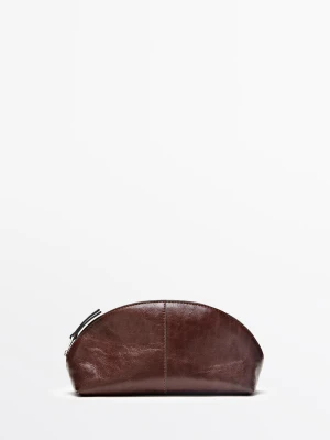 Kosmetyczka Ze Skóry Nappa - Brązowy - - Massimo Dutti - Kobieta