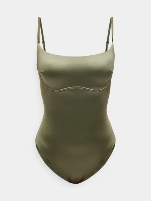 Kostium kąpielowy Calvin Klein ciemnozielony