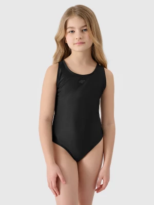 Kostium kąpielowy jednoczęściowy dziewczęcy - czarny 4F JUNIOR