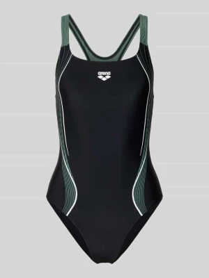 Kostium kąpielowy o kroju slim fit z nadrukiem z logo model 'Control' Arena
