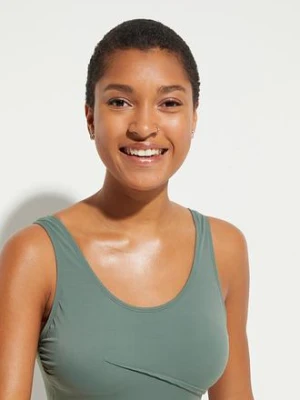 Kostium kąpielowy shape z ozdobnymi plisami, lekki stopień modelowania sylwetki bonprix