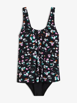 Kostium kąpielowy w optyce tankini BonPrix czarny