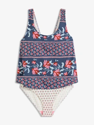 Kostium kąpielowy w optyce tankini BonPrix niebieski