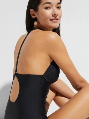 Kostium kąpielowy z głębokim dekoltem w serek bonprix