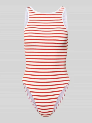 Kostium kąpielowy z tylnym wycięciem model 'LUNELY NAUTICAL' Banana Moon Czerwony