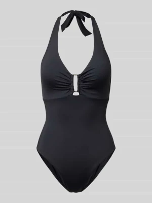 Kostium kąpielowy z wiązaniem na szyi model 'MONOCHROME BEACH' JOOP! Czarny