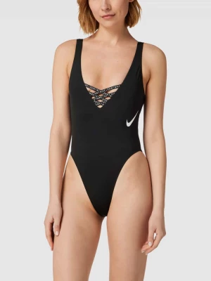 Kostium kąpielowy z wiązanym dekoltem model ‘Nike Sneakerkini’ Nike Training