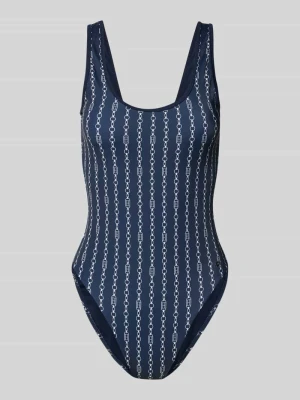 Kostium kąpielowy z wzorem na całej powierzchni Tommy Hilfiger Granatowy