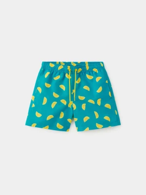 Kostium kąpielowy ze wzorem w cytryny niebieski - Dzieci - lata - MANGO KIDS
