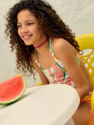 Kostium kąpielowy ze wzorem w owoce biały - Dzieci - lata - MANGO KIDS