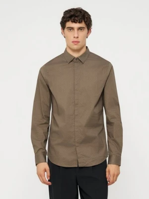 Koszula Armani Exchange ciemnobrązowy