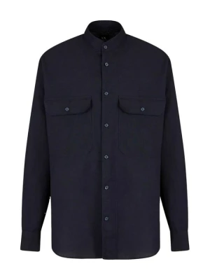 Koszula Armani Exchange niebieski