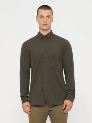 Koszula Armani Exchange oliwkowy