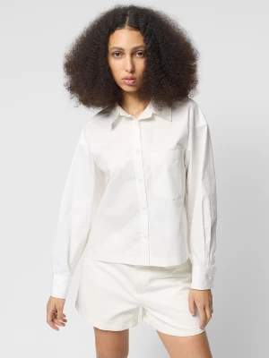 Koszula bawełniana damska Outhorn - biała