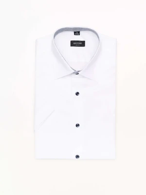 KOSZULA BEXLEY 2392E KRÓTKI RĘKAW SLIM FIT BIAŁY Recman