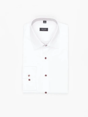 KOSZULA BEXLEY 2780/1E DŁUGI RĘKAW CUSTOM FIT BIAŁA Z BAWEŁNĄ Recman