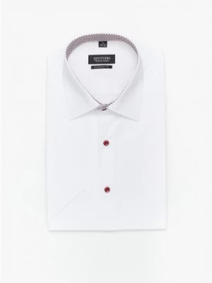 koszula bexley 2782e krótki rękaw custom fit biała Recman