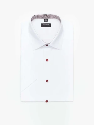 KOSZULA BEXLEY 2782E KRÓTKI RĘKAW SLIM FIT BIAŁY Recman
