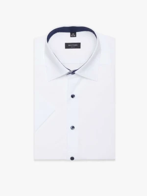 KOSZULA BEXLEY 2986E KRÓTKI RĘKAW SLIM FIT BIAŁY Recman