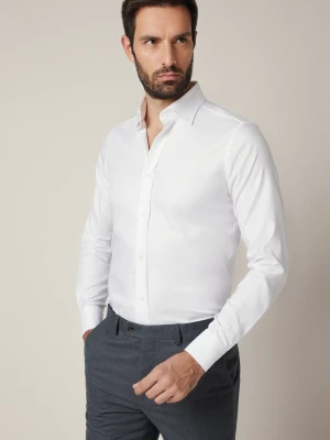 Koszula Biała Bawełniana Assunta Slim Lancerto