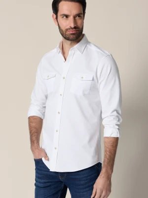 Koszula Biała Bawełniana Regular Elettra Lancerto