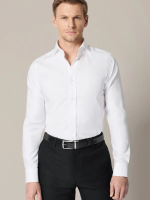 Koszula Biała Bawełniana Slim Italo Lancerto
