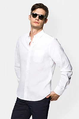 Koszula Biała z Lnem Isadora Lancerto