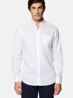 Koszula Biała z Lnem Tamis Lancerto