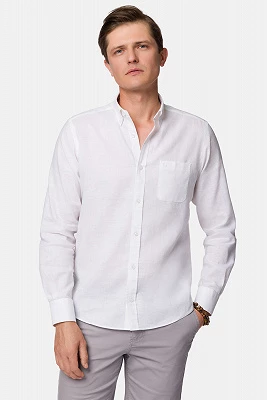 Koszula Biała z Lnem Taya Lancerto