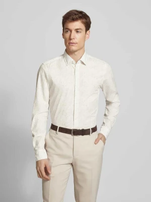 Koszula biznesowa męska JOOP! Collection;Czysta bawełna;Krój slim fit;Model ‘Pit’;Kołnierzyk typu kent;Listwa guzikowa;Długość tyłu w rozmiarze 40: 75 cm;Szerok