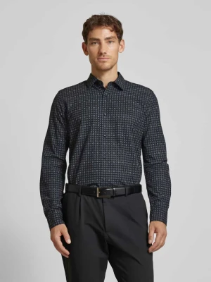 Koszula biznesowa męska JOOP! Collection;Krój slim fit;Kołnierzyk typu cutaway;Model ‘Pit’;Listwa guzikowa na całej długości;Sportowe mankiety;Długość tyłu w ro