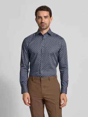Koszula biznesowa Modern Fit z czystej bawełny Olymp Granatowy