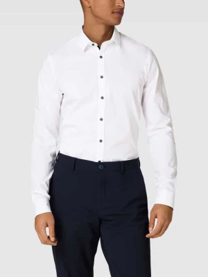 Koszula biznesowa o dłuższym kroju slim fit OLYMP No. Six