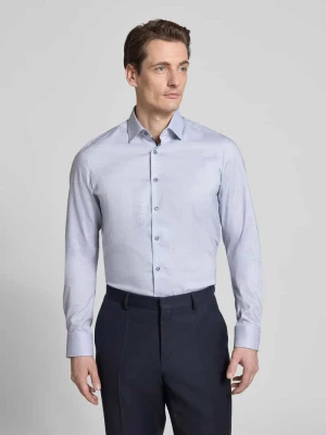 Koszula biznesowa o kroju body fit z kołnierzykiem typu kent i bardzo długim rękawem OLYMP Level Five