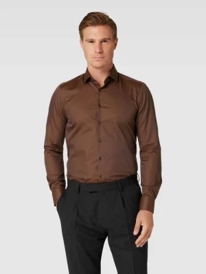 Koszula biznesowa o kroju body fit z kołnierzykiem typu kent model ‘Nick’ OLYMP Level Five