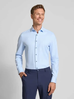 Koszula biznesowa o kroju slim fit z kołnierzykiem typu kent OLYMP Level Five
