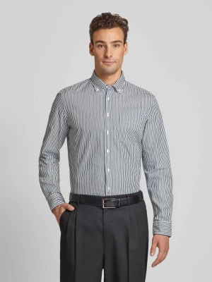 Koszula biznesowa o kroju casual slim fit z kołnierzykiem typu button down seidensticker