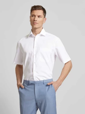 Koszula biznesowa o kroju comfort fit w jednolitym kolorze Eterna
