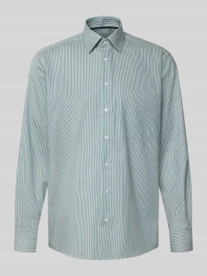 Koszula biznesowa o kroju comfort fit z bawełny z kołnierzykiem typu kent Eterna