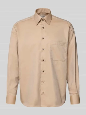 Koszula biznesowa o kroju comfort fit z bawełny z kołnierzykiem typu kent Eterna