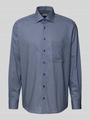 Koszula biznesowa o kroju comfort fit z bawełny z kołnierzykiem typu kent Eterna