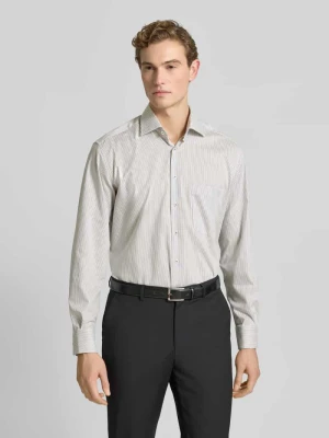 Koszula biznesowa o kroju comfort fit z bawełny z kołnierzykiem typu kent Eterna