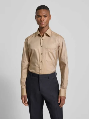 Koszula biznesowa o kroju comfort fit z bawełny z kołnierzykiem typu kent Eterna