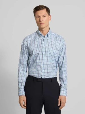 Koszula biznesowa o kroju comfort fit z bawełny z kołnierzykiem typu kent Eterna