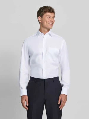 Koszula biznesowa o kroju comfort fit z czystej bawełny OLYMP Luxor Biały
